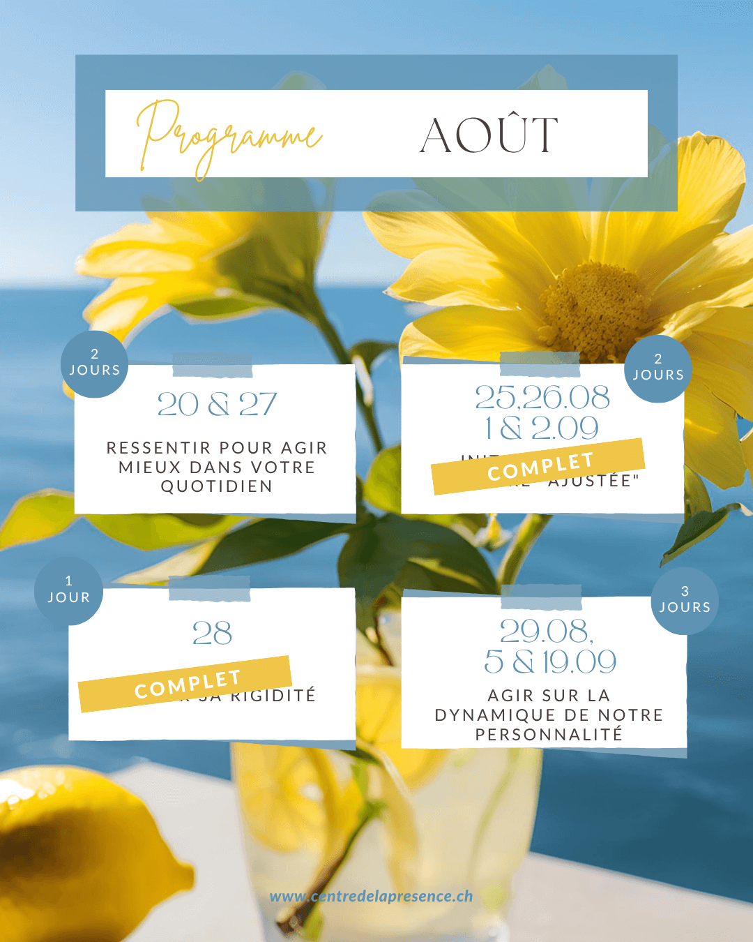 Planning Formation Août 2025 
